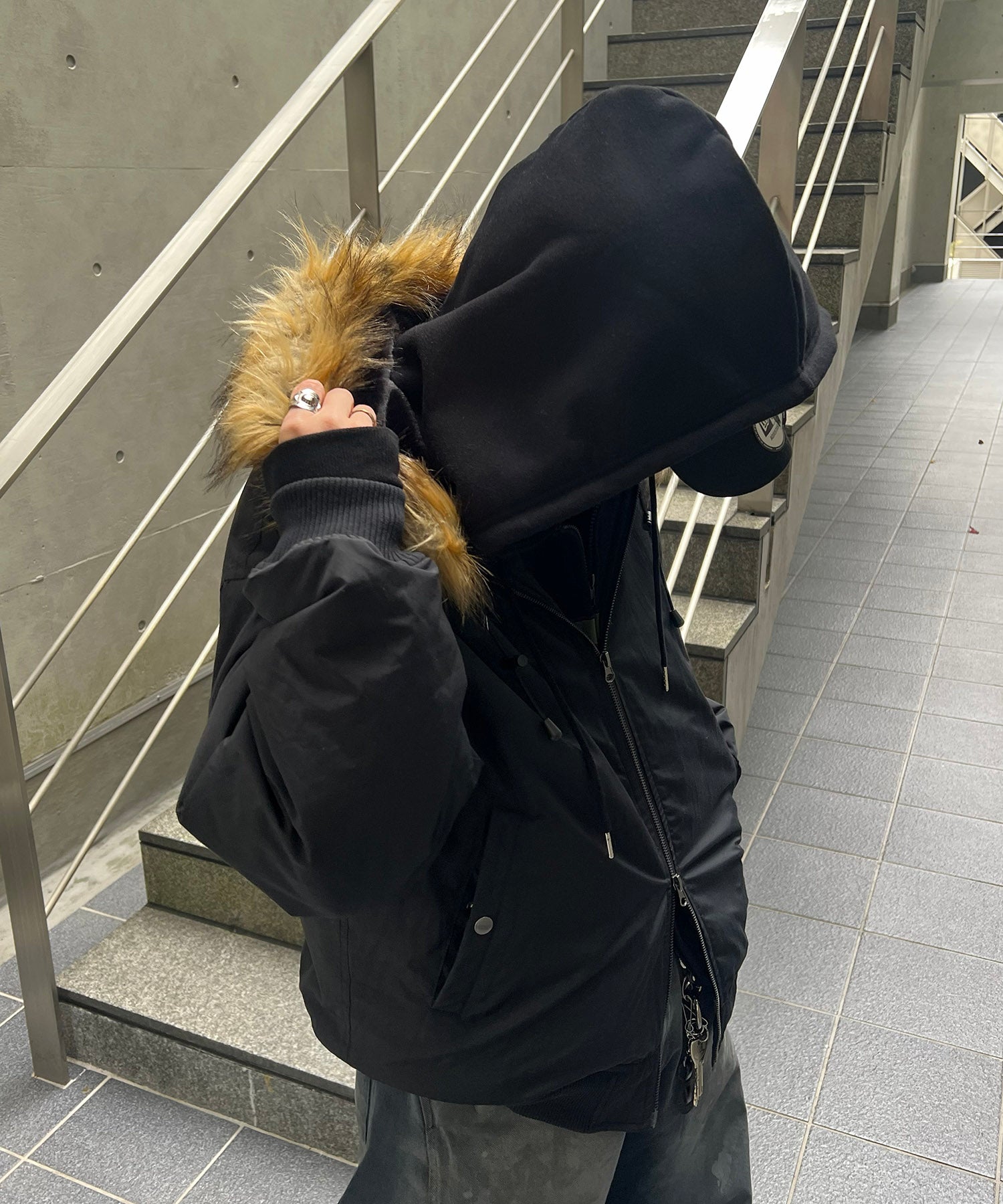 N2-B フード ジップ ブルゾン ファー ミリタリー