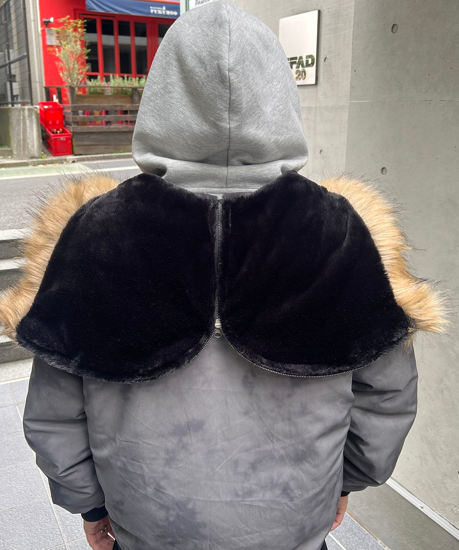N2-B フード ジップ ブルゾン ファー ミリタリー