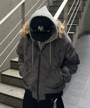 N2-B フード ジップ ブルゾン ファー ミリタリー