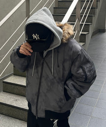 N2-B フード ジップ ブルゾン ファー ミリタリー