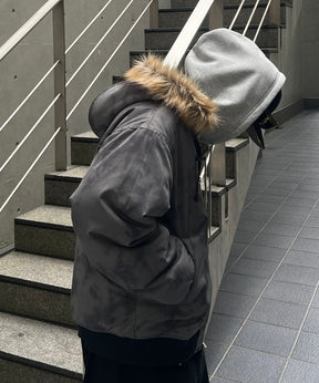 N2-B フード ジップ ブルゾン ファー ミリタリー