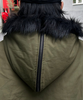 N2-B フード ジップ ブルゾン ファー ミリタリー