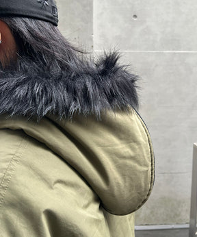 N2-B フード ジップ ブルゾン ファー ミリタリー