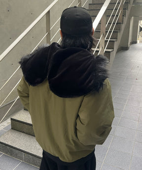 N2-B フード ジップ ブルゾン ファー ミリタリー