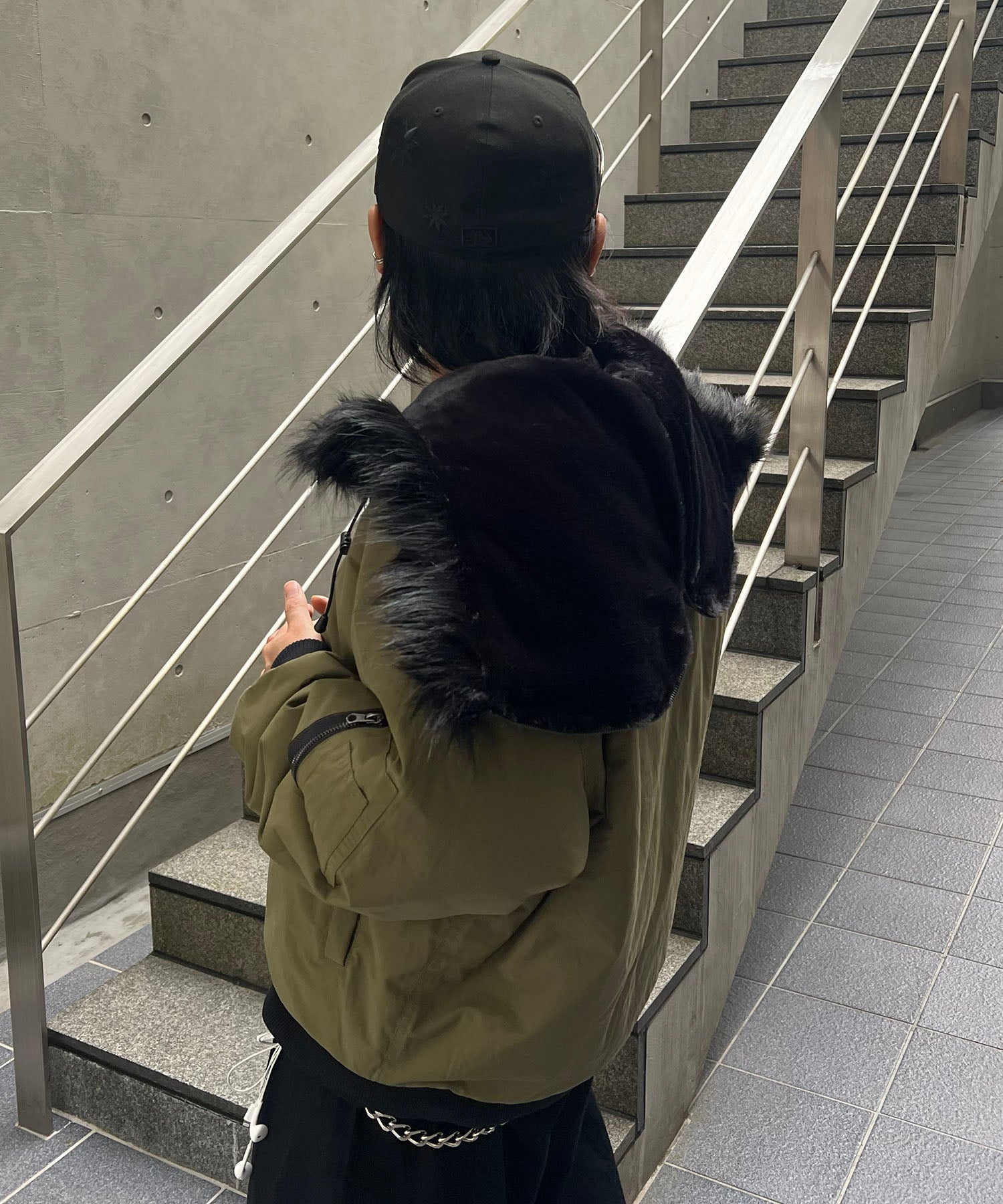 N2-B フード ジップ ブルゾン ファー ミリタリー