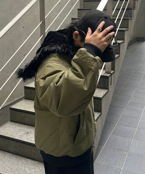 N2-B フード ジップ ブルゾン ファー ミリタリー