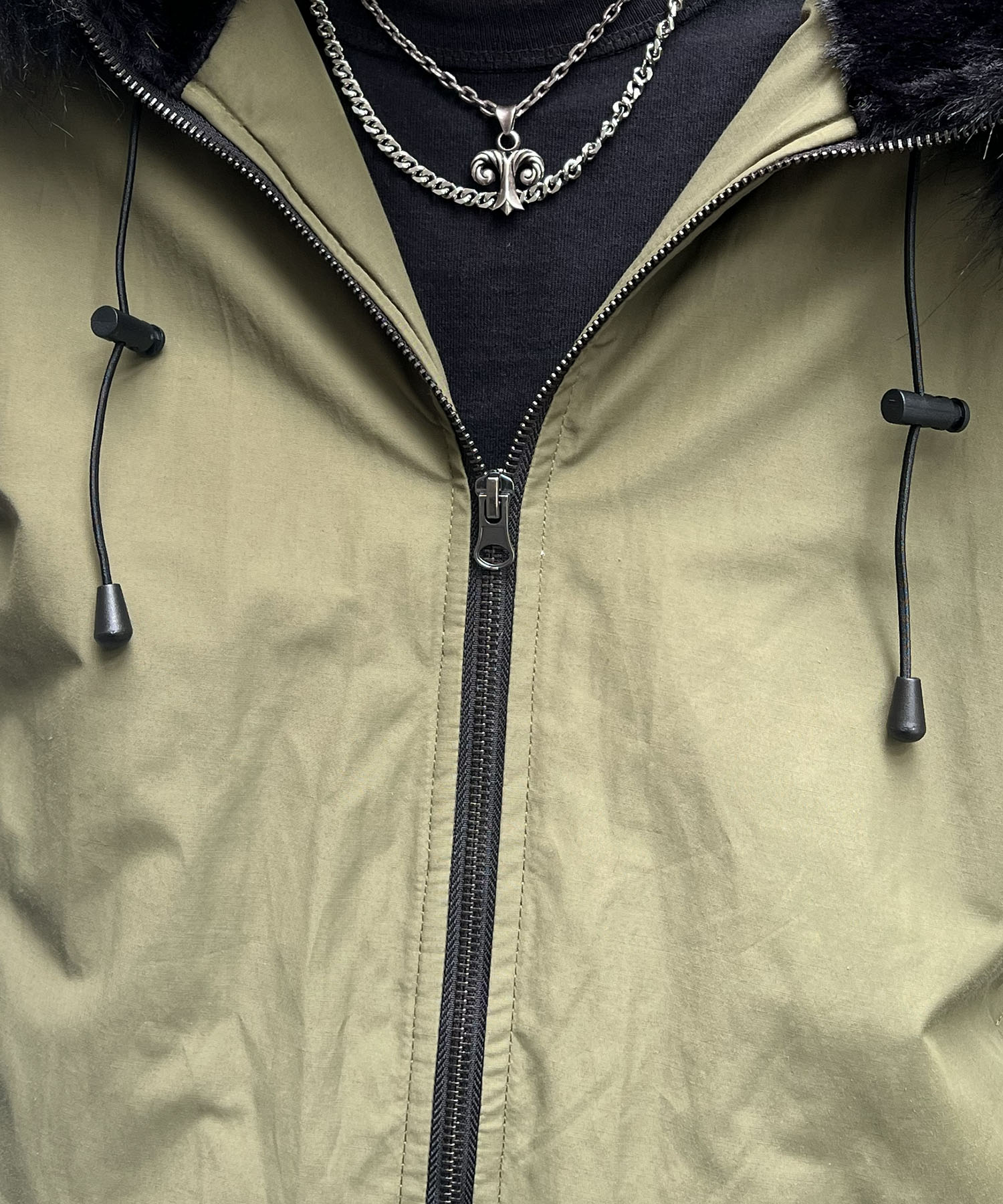 N2-B フード ジップ ブルゾン ファー ミリタリー