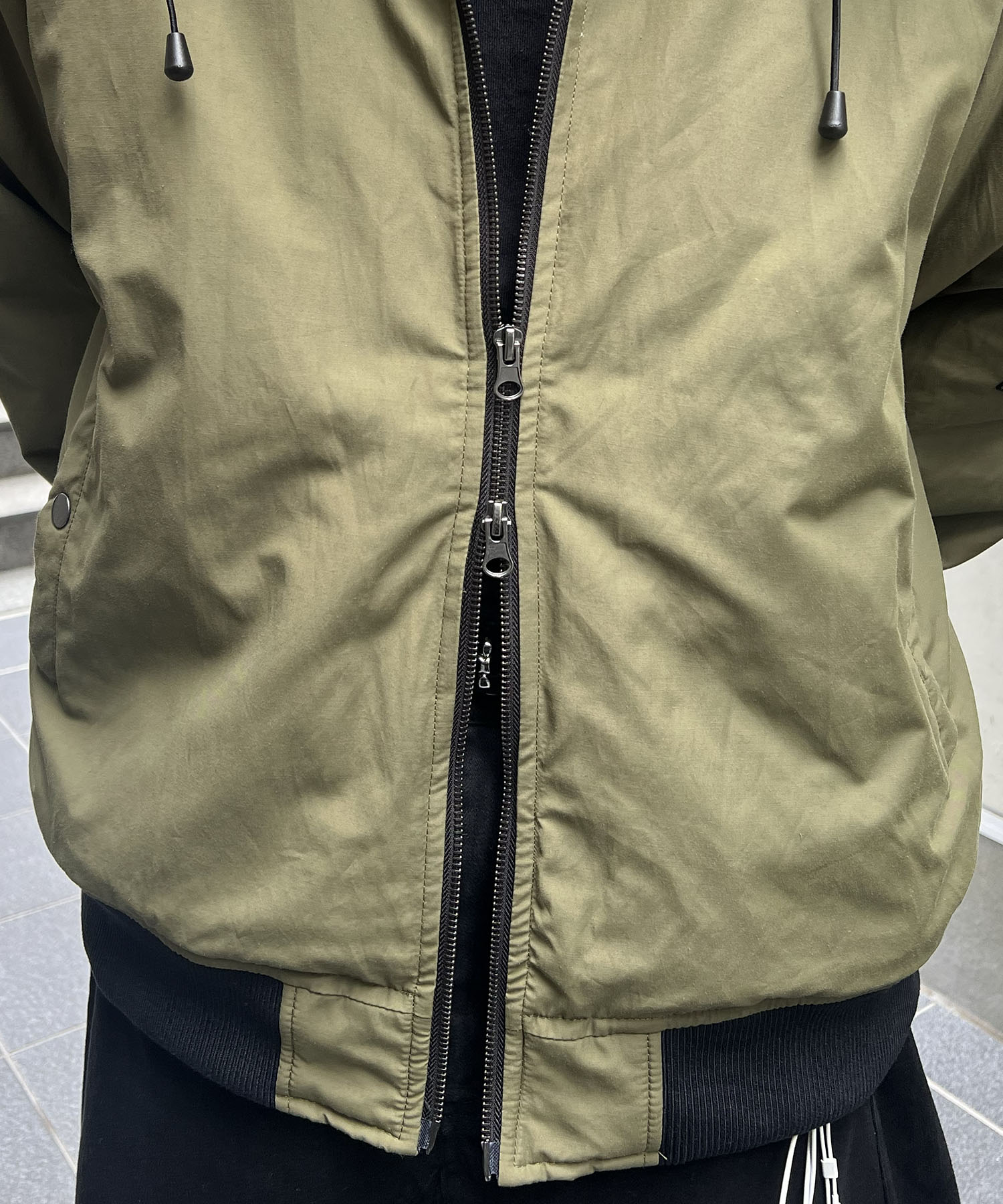 N2-B フード ジップ ブルゾン ファー ミリタリー