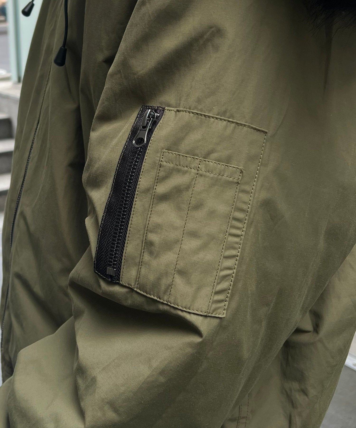 N2-B フード ジップ ブルゾン ファー ミリタリー