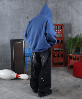 バレルレッグ ペインドデニムパンツ