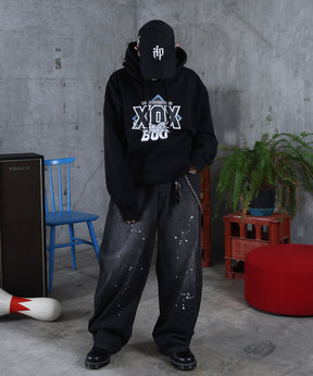 バレルレッグ ペインドデニムパンツ