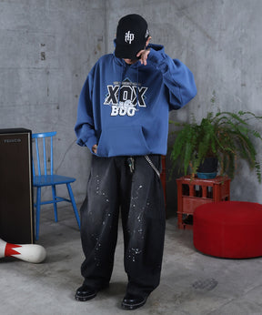 バレルレッグ ペインドデニムパンツ