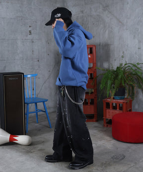 バレルレッグ ペインドデニムパンツ