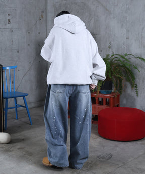 バレルレッグ ペインドデニムパンツ