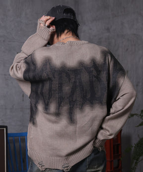 ダメージ加工 グラフティアート ニット