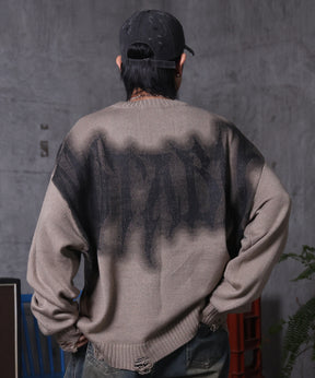 ダメージ加工 グラフティアート ニット