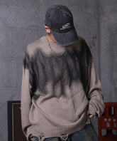 ダメージ加工 グラフティアート ニット