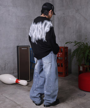 ダメージ加工 グラフティアート ニット