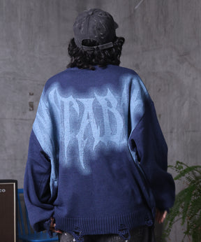 ダメージ加工 グラフティアート ニット