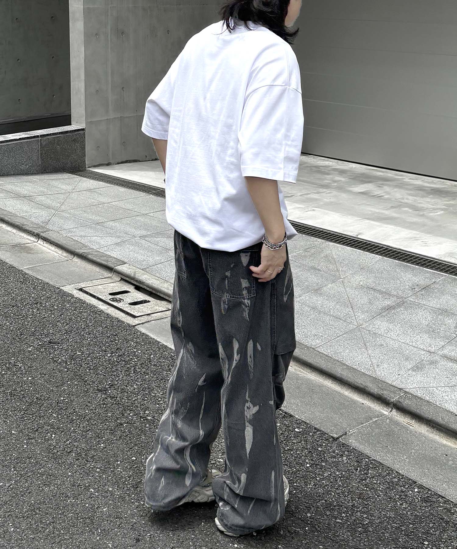 25SS プレーティング 裾ドローコード 半袖Tシャツ