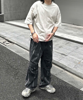 25SS プレーティング 裾ドローコード 半袖Tシャツ