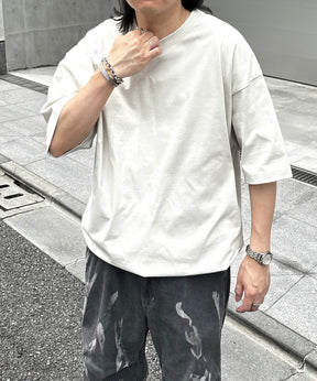 25SS プレーティング 裾ドローコード 半袖Tシャツ