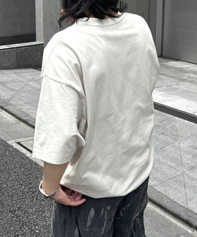 25SS プレーティング 裾ドローコード 半袖Tシャツ