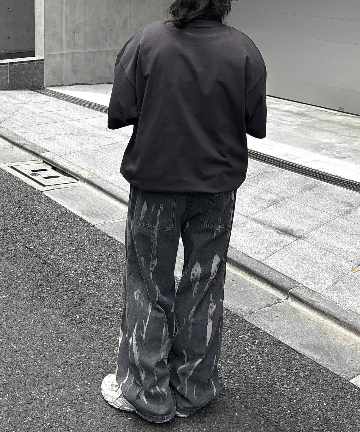 25SS プレーティング 裾ドローコード 半袖Tシャツ