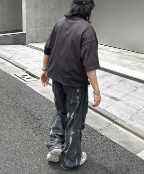 25SS プレーティング 裾ドローコード 半袖Tシャツ