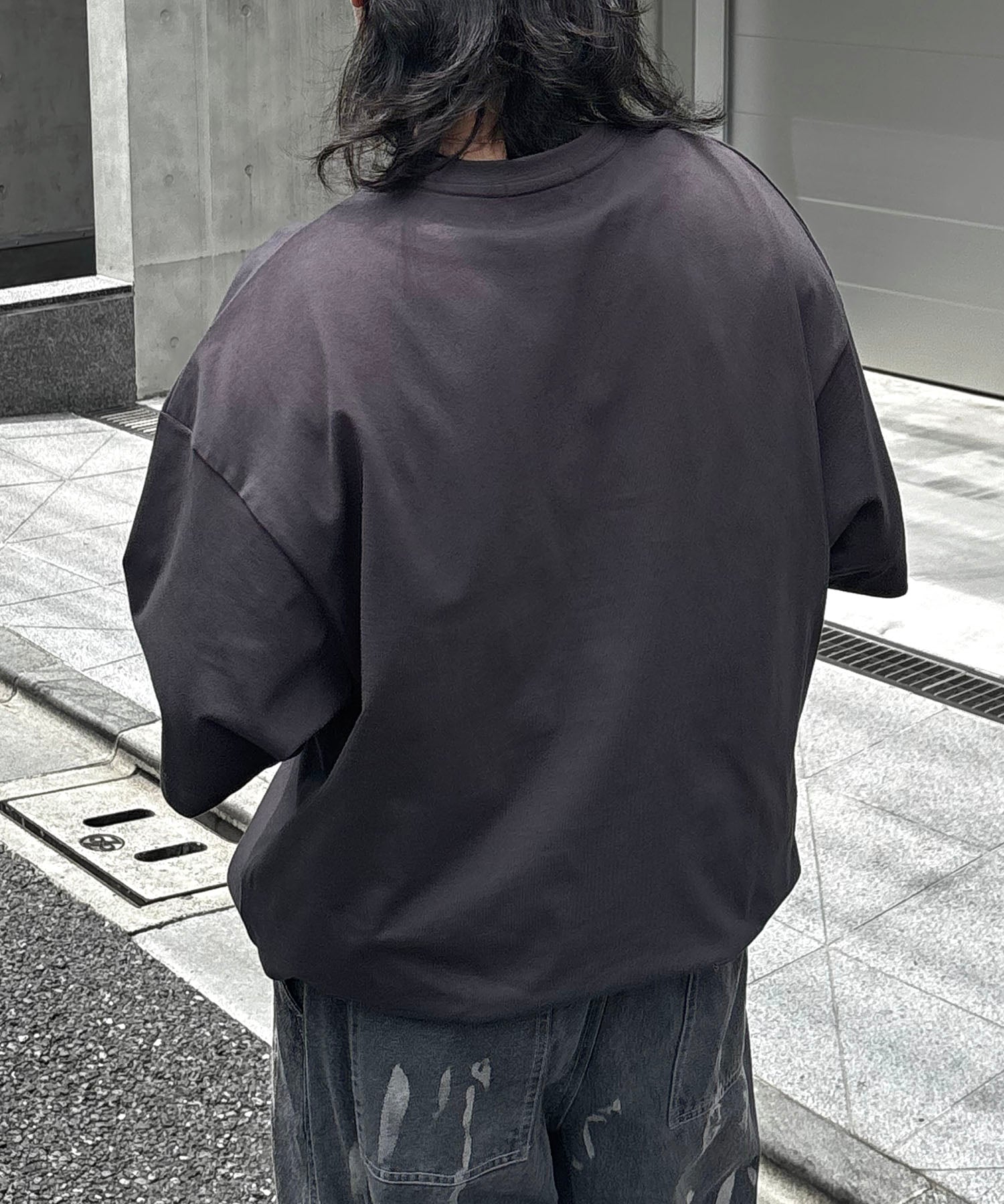 25SS プレーティング 裾ドローコード 半袖Tシャツ