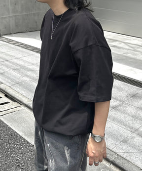 25SS プレーティング 裾ドローコード 半袖Tシャツ