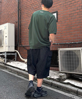 25SS 新柄追加 ワンポイント刺繍ロゴ ヒゲオジ / デイリーウォーキング ビッグシルエット半袖Tシャツ