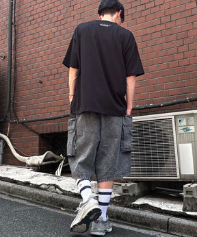 25SS 新柄追加 ワンポイント刺繍ロゴ ヒゲオジ / デイリーウォーキング ビッグシルエット半袖Tシャツ