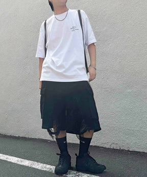 25SS ビッグシルエット プレーティング グラフィック プリント 半袖Tシャツ
