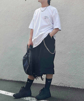 25SS ビッグシルエット プレーティング グラフィック プリント 半袖Tシャツ