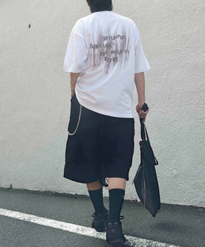 25SS ビッグシルエット プレーティング グラフィック プリント 半袖Tシャツ