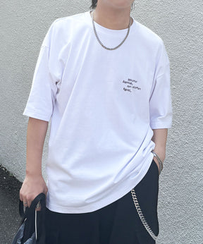 25SS ビッグシルエット プレーティング グラフィック プリント 半袖Tシャツ
