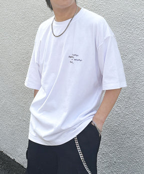 25SS ビッグシルエット プレーティング グラフィック プリント 半袖Tシャツ