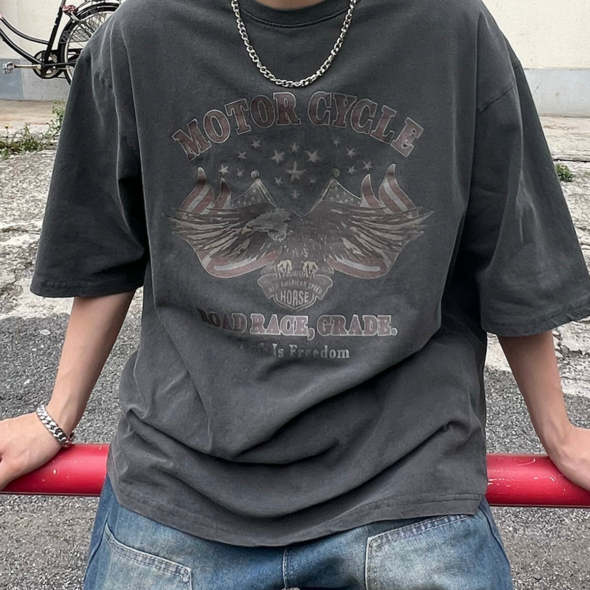 C15. ウォッシュTシャツ American Customs ヴィンテージ加工 C15. ウォッシュTシャツ American Customs ヴィンテージ加工