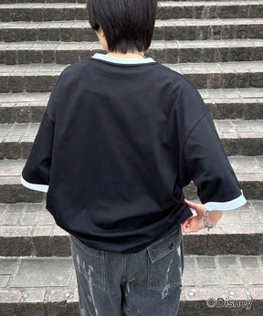 25SS Disney ヴィンテージライクプリント グーフィー リンガー半袖Tシャツ