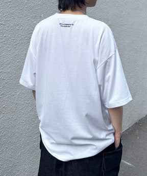 25SS 新柄追加 ワンポイント刺繍ロゴ ヒゲオジ / デイリーウォーキング ビッグシルエット半袖Tシャツ