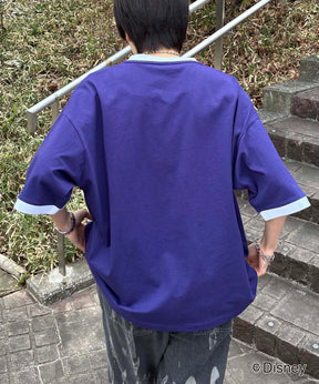 25SS Disney ヴィンテージライクプリント グーフィー リンガー半袖Tシャツ