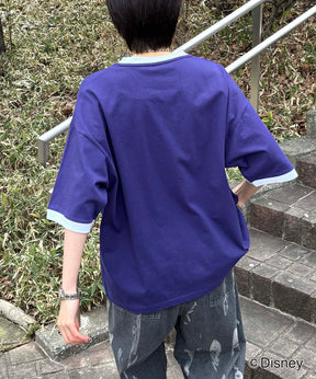 25SS Disney ヴィンテージライクプリント グーフィー リンガー半袖Tシャツ