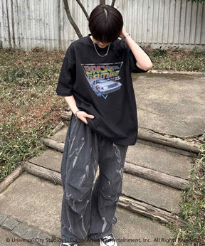 25SS【retro movie】Back To The Future ヴィンテージライク レトロ映画半袖Tシャツ