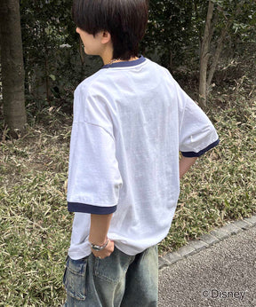 25SS Disney ヴィンテージライクプリント グーフィー リンガー半袖Tシャツ