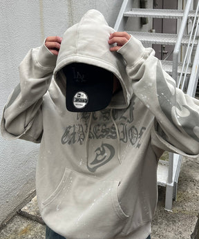 裏毛 レイヤードプルパーカー