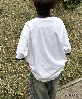 25SS Disney ヴィンテージライクプリント ミッキー リンガー半袖Tシャツ