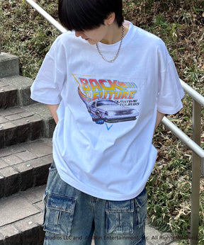 25SS【retro movie】Back To The Future ヴィンテージライク レトロ映画半袖Tシャツ