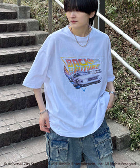 25SS【retro movie】Back To The Future ヴィンテージライク レトロ映画半袖Tシャツ