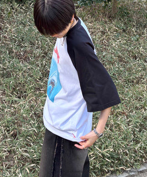 25SS【retro movie】JAWS ヴィンテージライク レトロ映画半袖Tシャツ